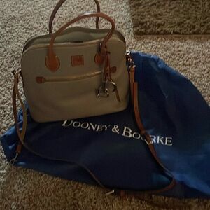 Dooney & Bourke taupe zip satchel